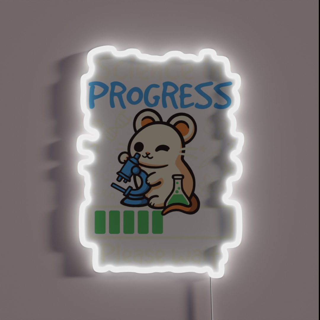 Science In Progress Scientist Mouse RGB Neon Sign Science In Progress Scientist Mouse RGB Neon Sign