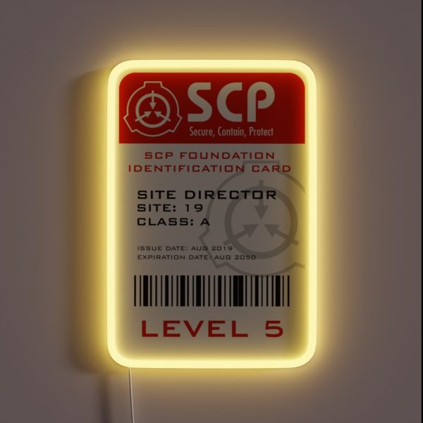 SCP Foundation Site Director Badge RGB Neon Sign