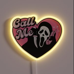 Scream Ghost Horror Movie Gothic Spooky Halloween Pastel Goth RGB Neon Sign