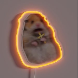 Screaming Hamster With A Cross RGB Neon Sign