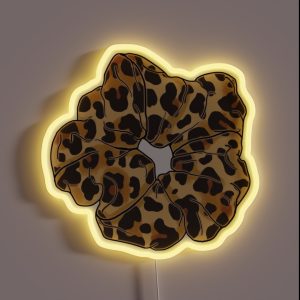 Scrunchie Leopard Print RGB Neon Sign