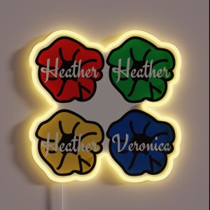 Scrunchies Heathers RGB Neon Sign Scrunchies Heathers RGB Neon Sign