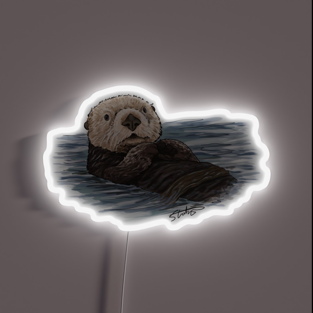 Sea Otter Sketch RGB Neon Sign Sea Otter Sketch RGB Neon Sign