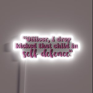 Self Defence Technoblade MCYT Quote RGB Neon Sign