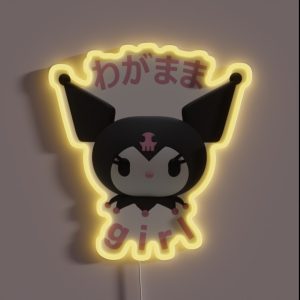Selfish Girl Kuromi RGB Neon Sign