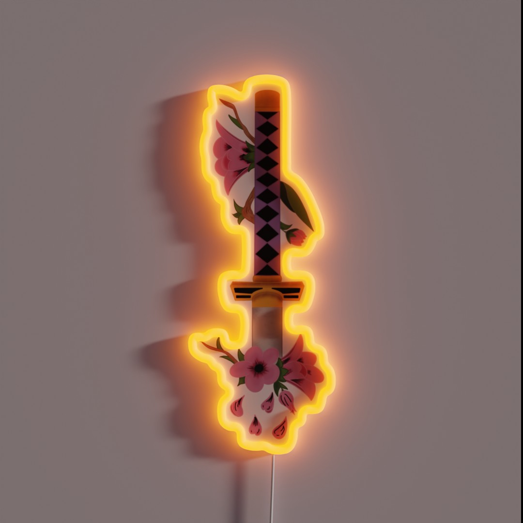 Senbonzakura Cherry Blossom Sword RGB Neon Sign Senbonzakura Cherry Blossom Sword RGB Neon Sign