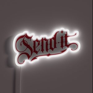 Send It Gothic Tattoo RGB Neon Sign