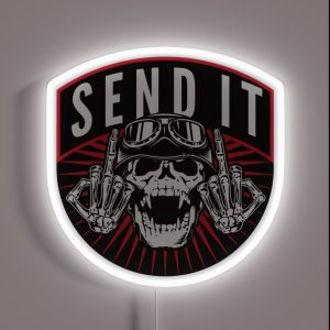 Send It Skull RGB Neon Sign