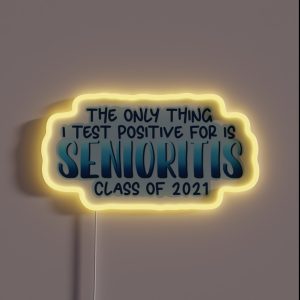 Senioritis Blue RGB Neon Sign