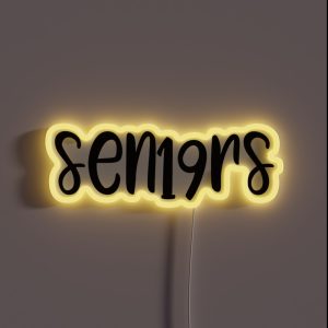 Seniors 19 Cursive RGB Neon Sign