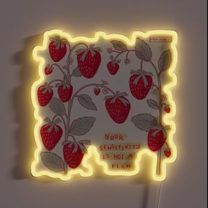Sensitive Strawberry RGB Neon Sign Sensitive Strawberry RGB Neon Sign