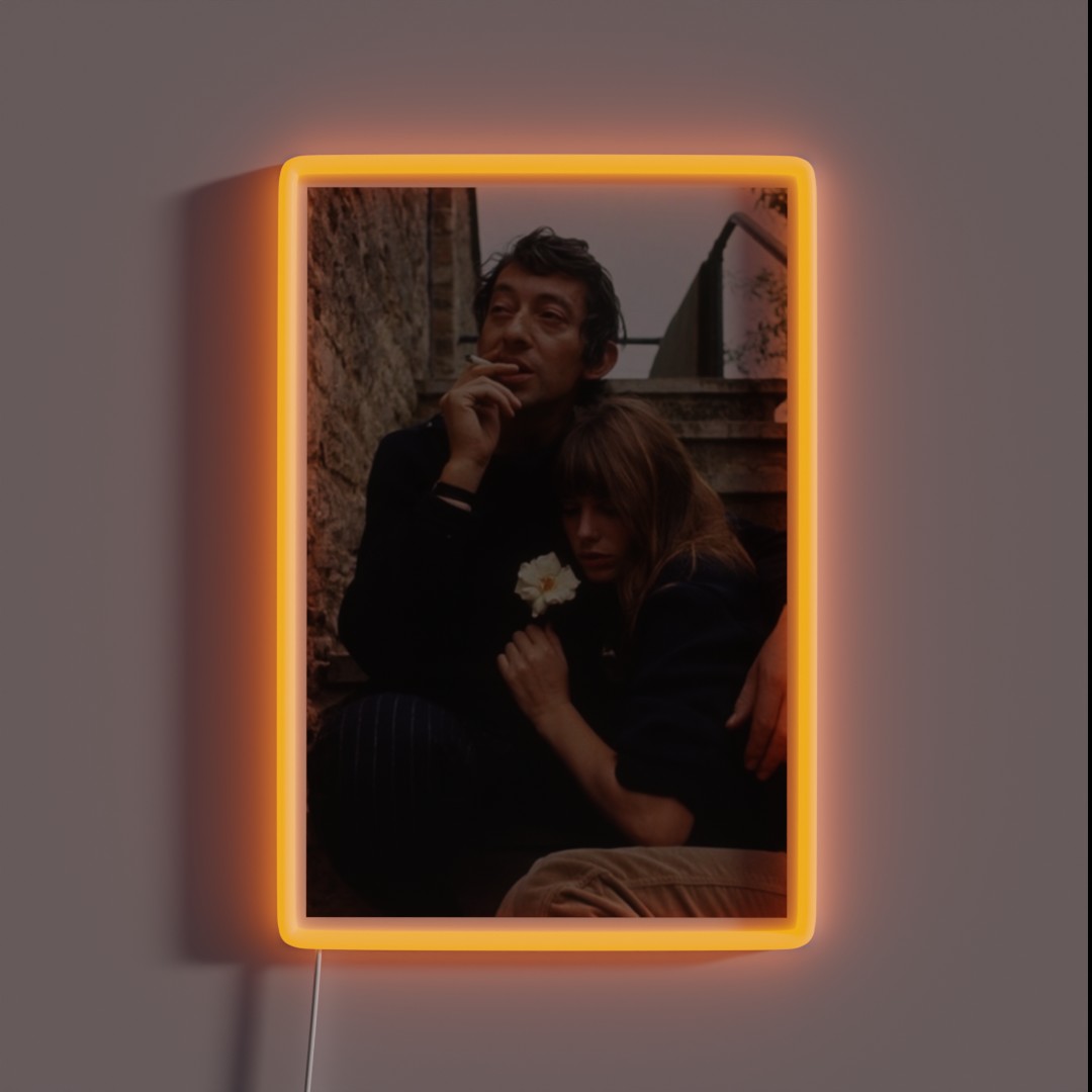 Serge Gainsbourg And Jane Birkin RGB Neon Sign Serge Gainsbourg And Jane Birkin RGB Neon Sign