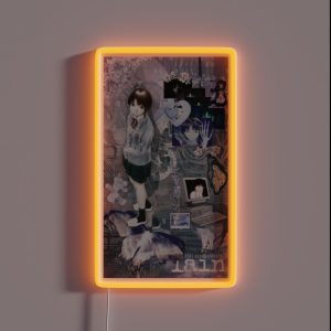 Serial Experiments Lain Cybercore Aesthetic Collage RGB Neon Sign Serial Experiments Lain Cybercore Aesthetic Collage RGB Neon Sign