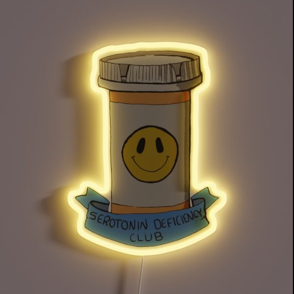 Serotonin Deficiency Club RGB Neon Sign