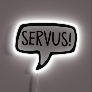 Servus Austrian And Bavarian Greeting Hello RGB Neon Sign Servus Austrian And Bavarian Greeting Hello RGB Neon Sign