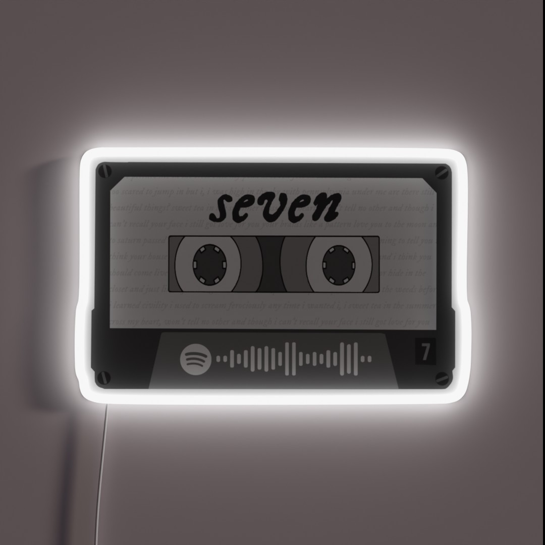 Seven Cassette Tape RGB Neon Sign Seven Cassette Tape RGB Neon Sign