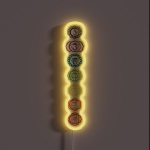 Seven Chakra Symbols RGB Neon Sign