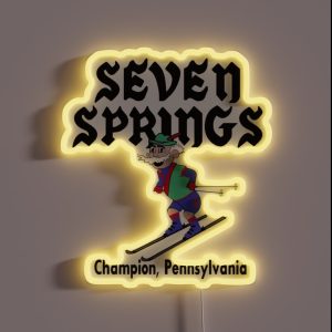 Seven Springs 1960s RGB Neon Sign