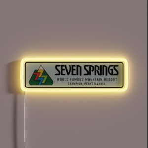 Seven Springs Vintage Logo 1980s RGB Neon Sign