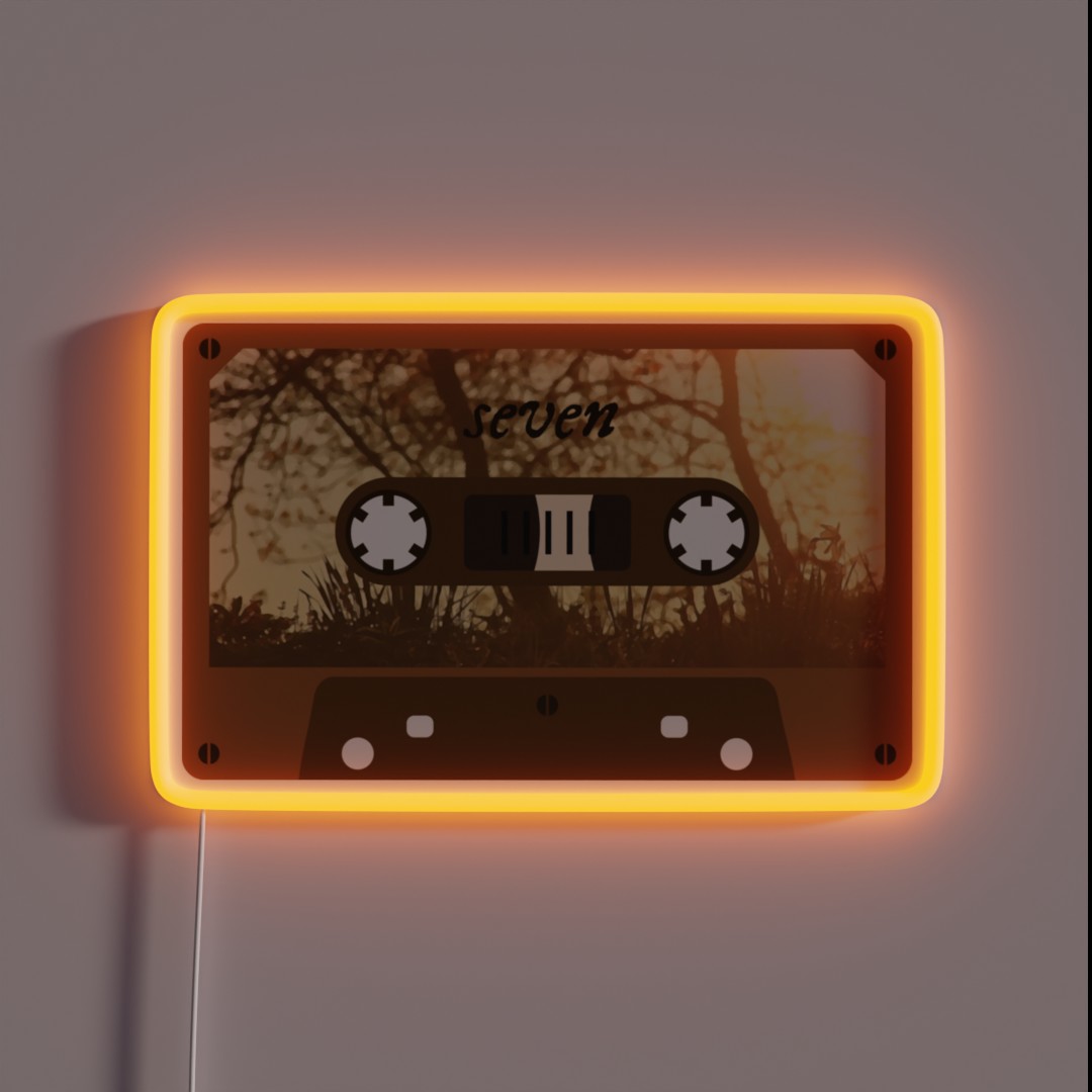 Seven Taylor Swift Cassette RGB Neon Sign Seven Taylor Swift Cassette RGB Neon Sign
