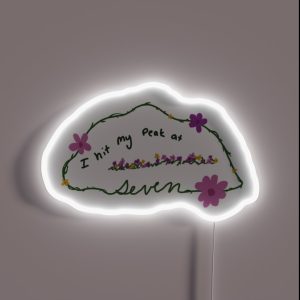 Seven Taylor Swift Lyrics With Flowers RGB Neon Sign