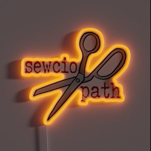 Sewciopath With Scissors RGB Neon Sign