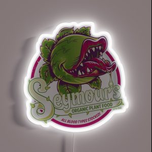 Seymour S Organic Plant Food Musical Theatre Vintage Cult Movie RGB Neon Sign Seymour S Organic Plant Food Musical Theatre Vintage Cult Movie RGB Neon Sign