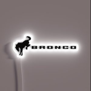 Shadow Black Ford Bronco Logo RGB Neon Sign