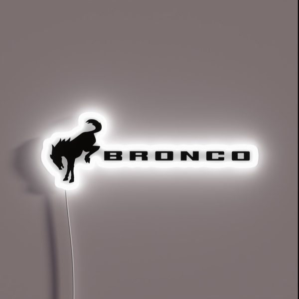 Shadow Black Ford Bronco Logo RGB Neon Sign