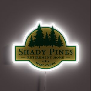 Shady Pines Retirement Home The Golden Girls RGB Neon Sign