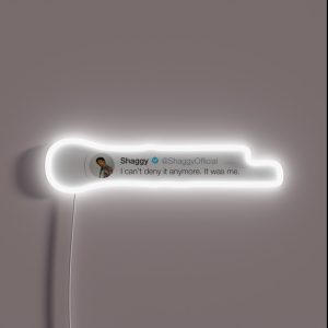 Shaggy It Was Me Tweet RGB Neon Sign
