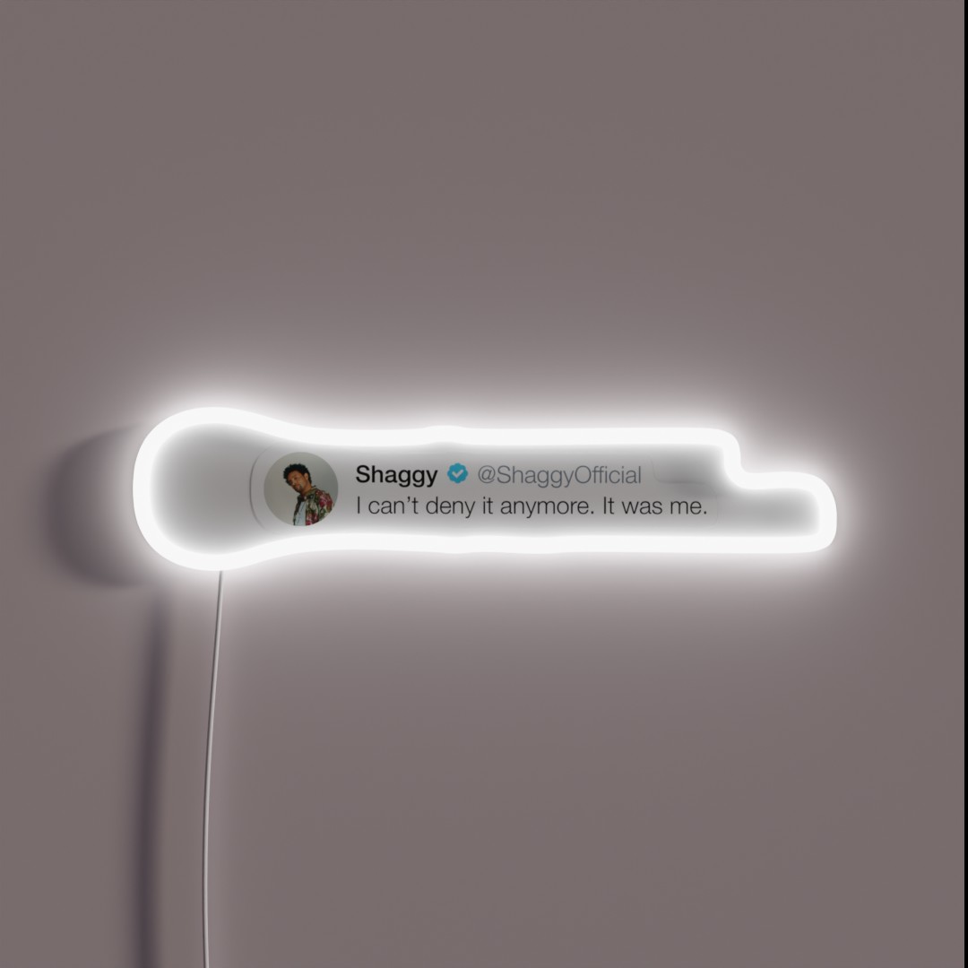 Shaggy It Was Me Tweet RGB Neon Sign Shaggy It Was Me Tweet RGB Neon Sign