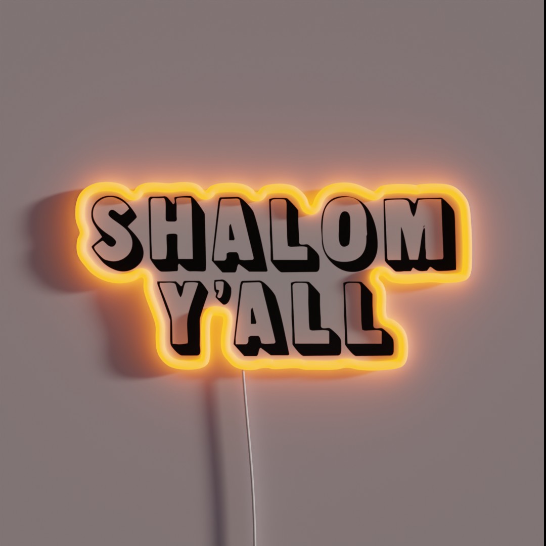 Shalom Y All RGB Neon Sign Shalom Y All RGB Neon Sign