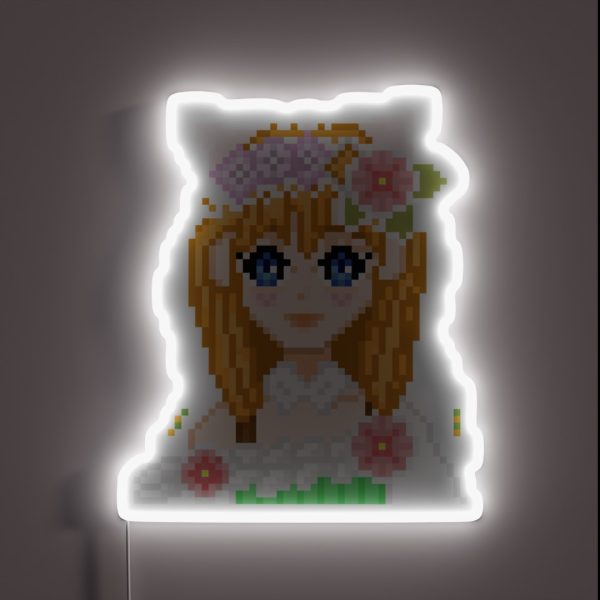 Shara Rune Factory 3 Pixel Art RGB Neon Sign