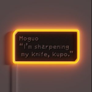 Sharpening My Knife Moguo Dialogue Box RGB Neon Sign Sharpening My Knife Moguo Dialogue Box RGB Neon Sign
