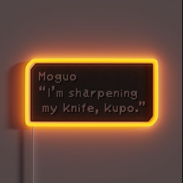 Sharpening My Knife Moguo Dialogue Box RGB Neon Sign