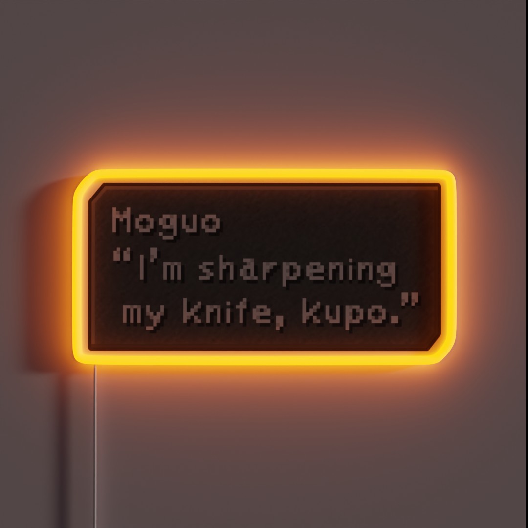 Sharpening My Knife Moguo Dialogue Box RGB Neon Sign Sharpening My Knife Moguo Dialogue Box RGB Neon Sign