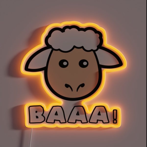 Sheep Go Baaa Legendary Animals RGB Neon Sign