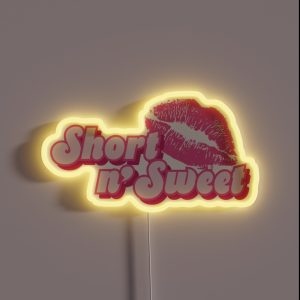 Short N Sweet Pink RGB Neon Sign Short N Sweet Pink RGB Neon Sign