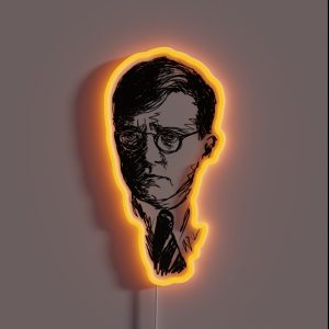 Shostakovich Drawing In Black RGB Neon Sign