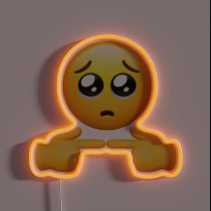 Shy Emoji RGB Neon Sign Shy Emoji RGB Neon Sign