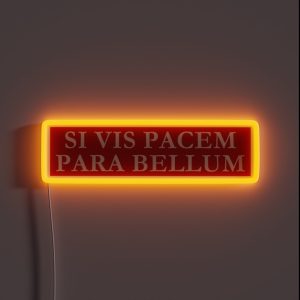 Si Vis Pacem Para Bellum RGB Neon Sign Si Vis Pacem Para Bellum RGB Neon Sign