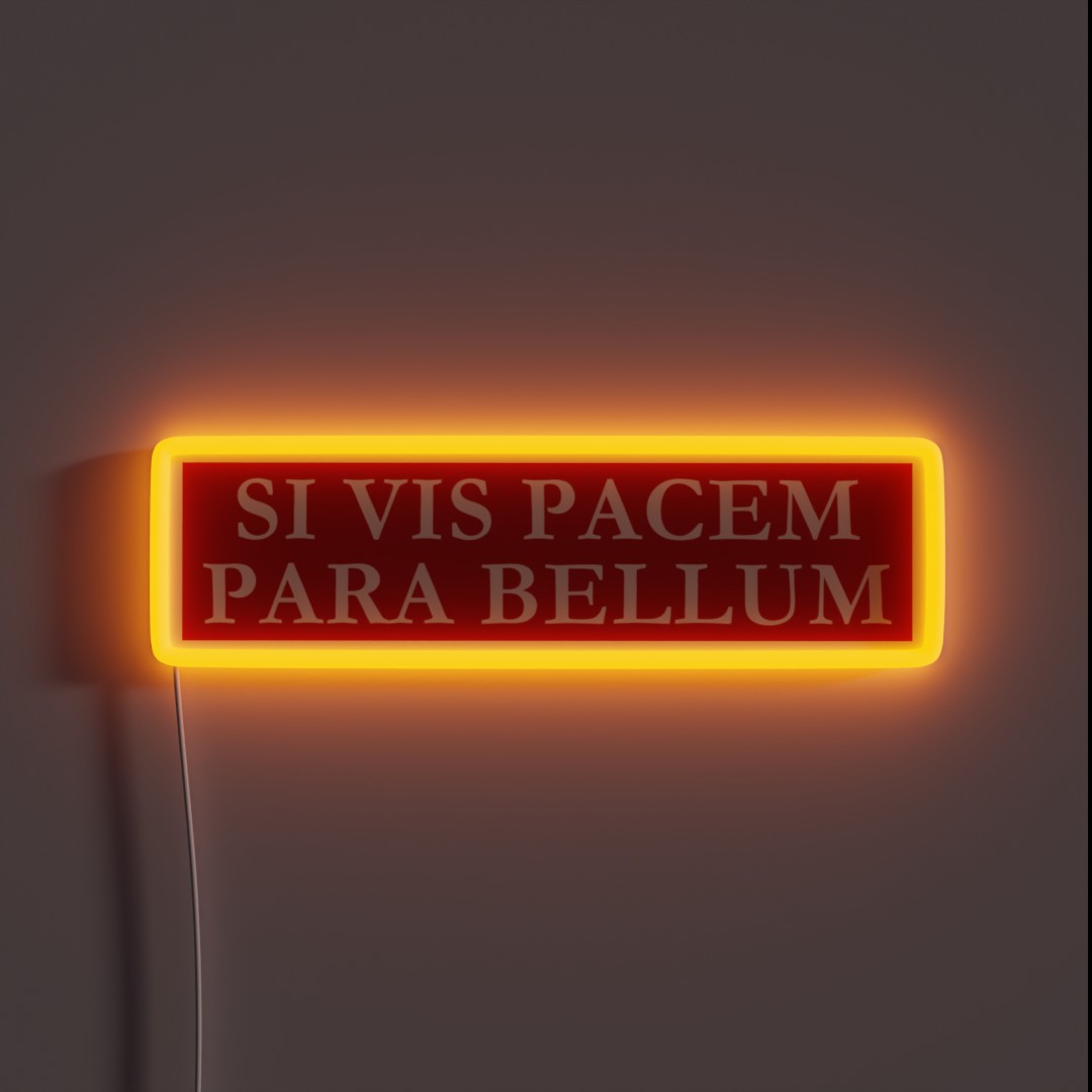 Si Vis Pacem Para Bellum RGB Neon Sign Si Vis Pacem Para Bellum RGB Neon Sign