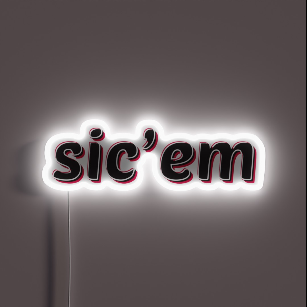 Sic Em RGB Neon Sign Sic Em RGB Neon Sign