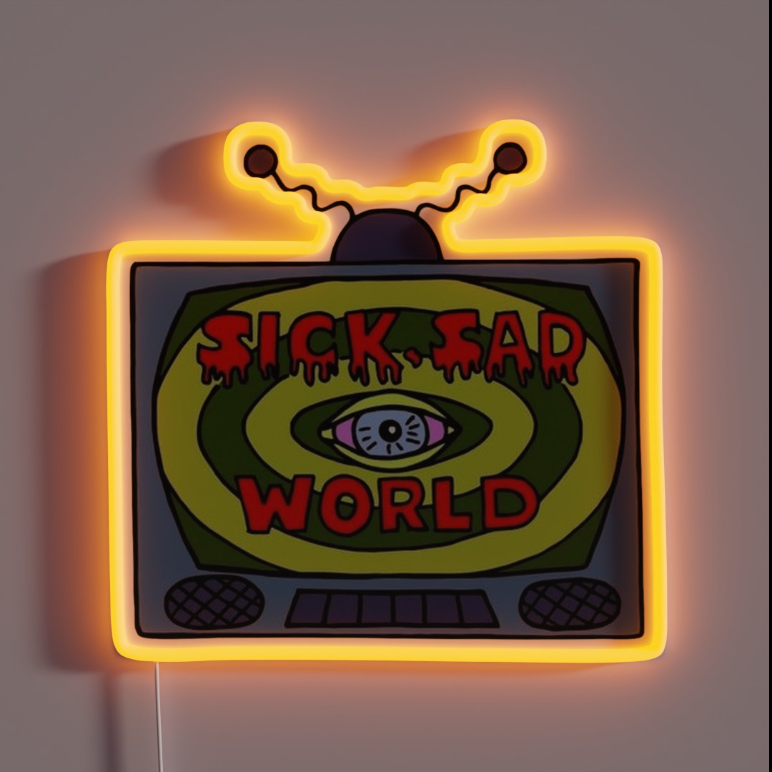 Sick Sad World RGB Neon Sign Sick Sad World RGB Neon Sign