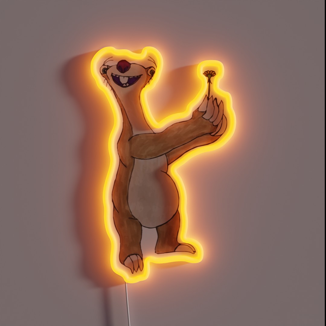 Sid With Dandelion RGB Neon Sign Sid With Dandelion RGB Neon Sign