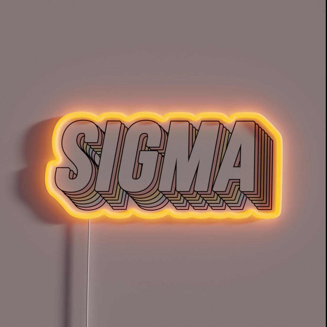 Sigma 3D Pastels RGB Neon Sign Sigma 3D Pastels RGB Neon Sign