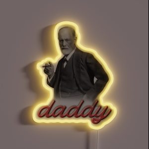 Sigmund Freud Daddy Psyhology Design RGB Neon Sign