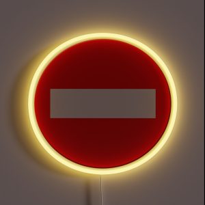 Sign No Entry RGB Neon Sign