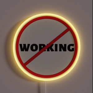 Sign Working Not Allowed RGB Neon Sign